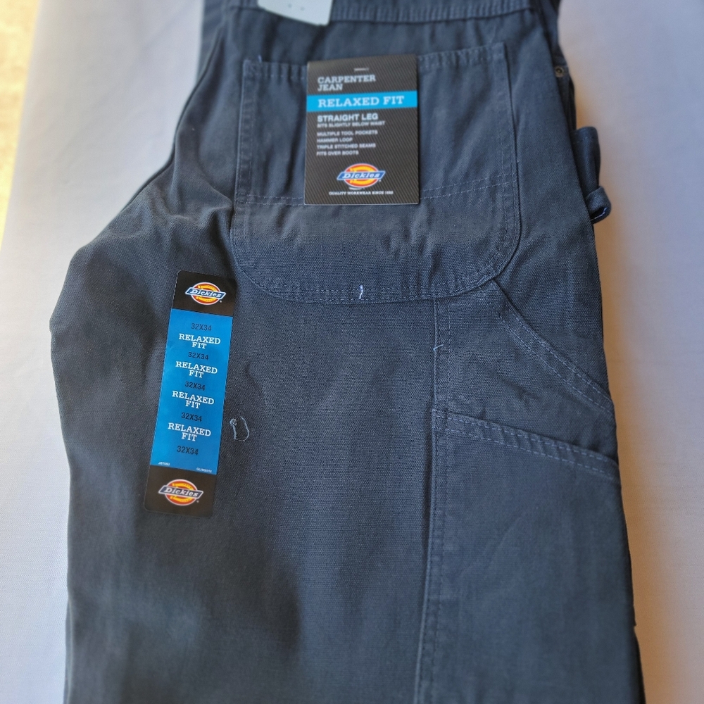 Dickies Carpenter Pants Dark Navy, 4 Pairs 32/34. Relaxed Fit, Straight Leg